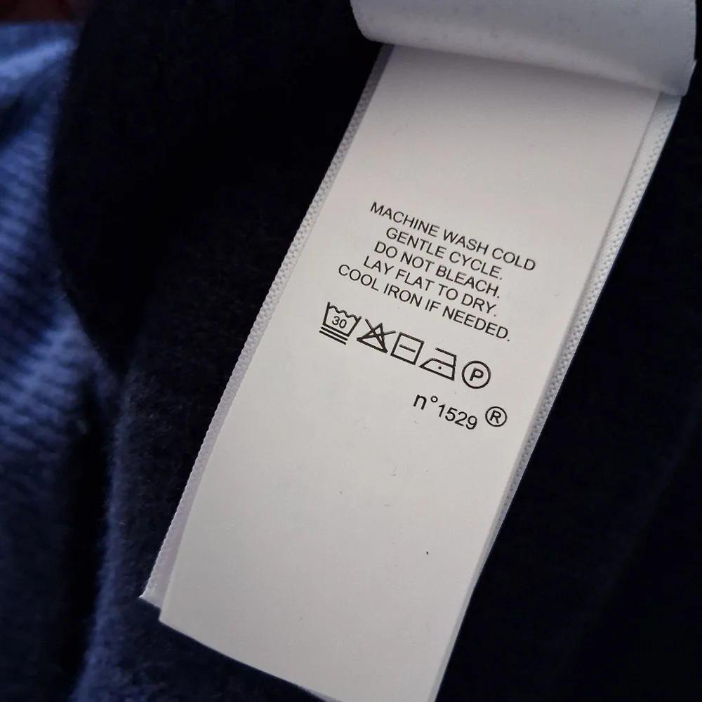 Polo Ralph Lauren Washable Cashmere Hooded Sweater In Waffle Knit Navy XL